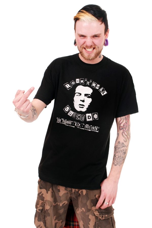 BBZ429 Sid Vicious Rock 'n' Roll Suicide Mens Tee