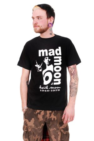 Mad Moon Legendary Drummer of The Who Mens Tee-0