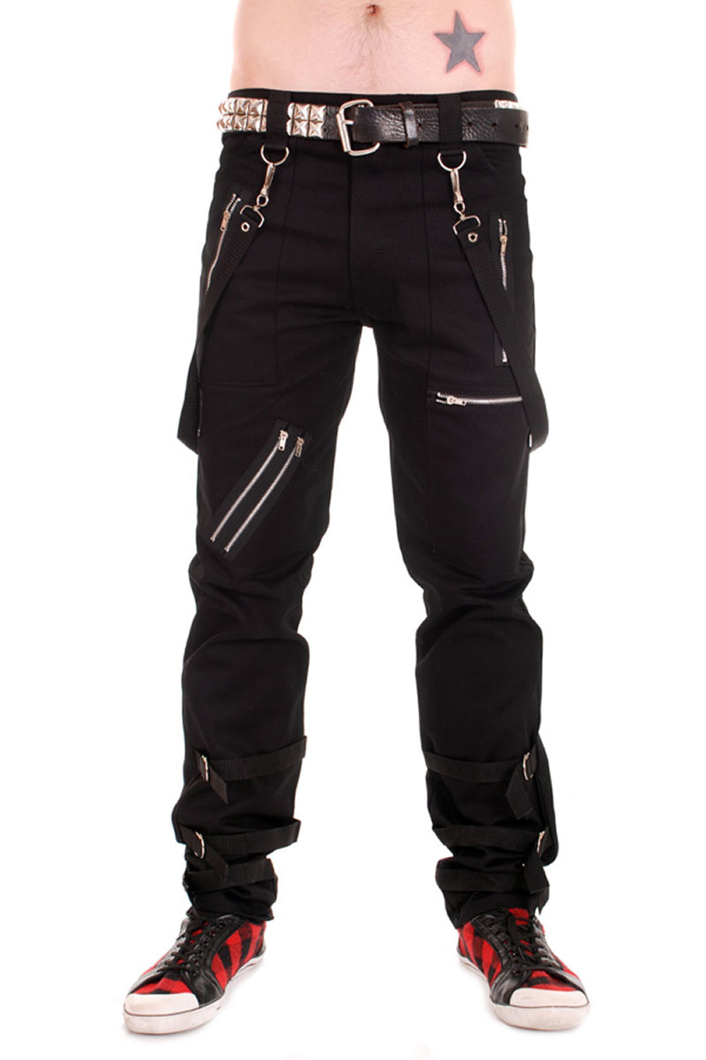 Black Bondage Trousers with Straps. – Tiger of London