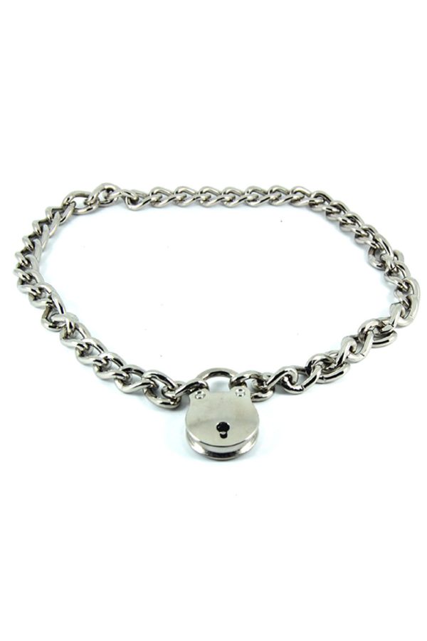 Sid Small Chain Choker with Padlock-9365