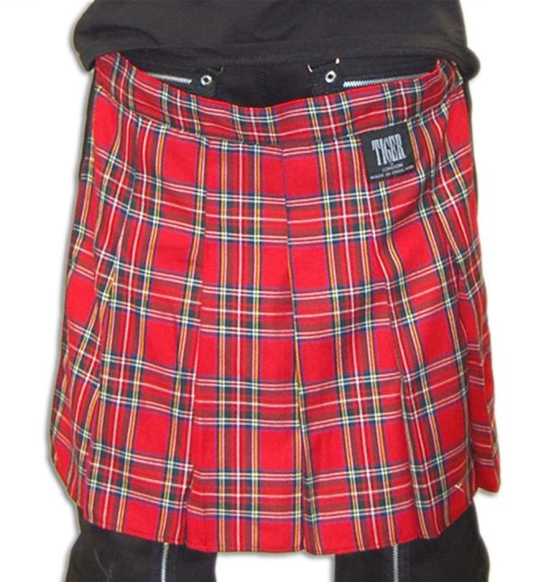 CCJ704 PleatedTartan Bumflap