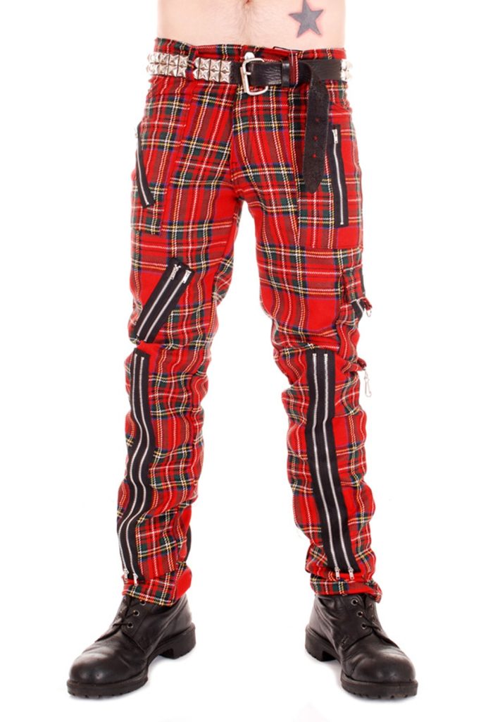 Red Tartan Zip Bondage Pants – Tiger of London